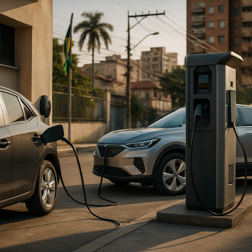 Comparação de tempo de recarga entre carregador de carro elétrico portátil, wallbox e rápido
