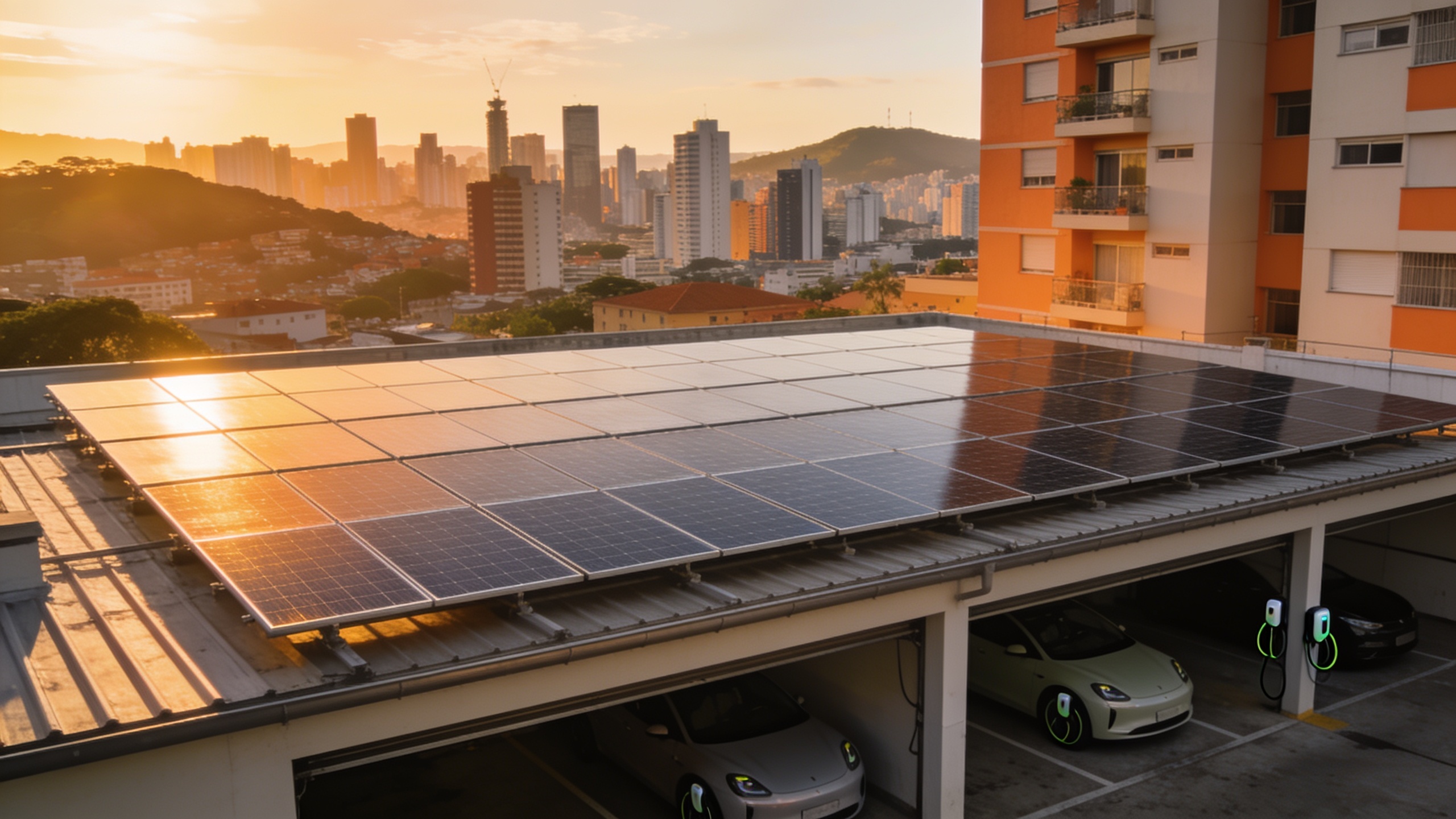 Solar no condomínio: o caminho para baratear a recarga dos veículos elétricos