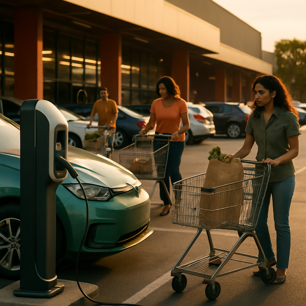 Gráfico de benefícios dos postos de recarga gratuita para carros elétricos em empresas