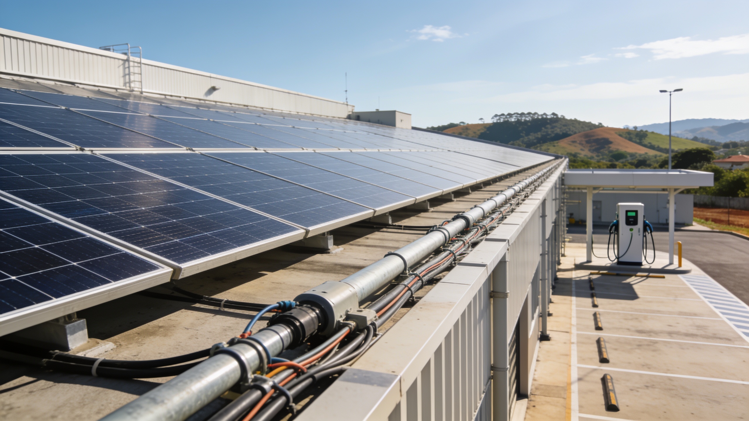 Como a integração com energia solar reduz o custo do kWh de recarga em Minas Gerais?