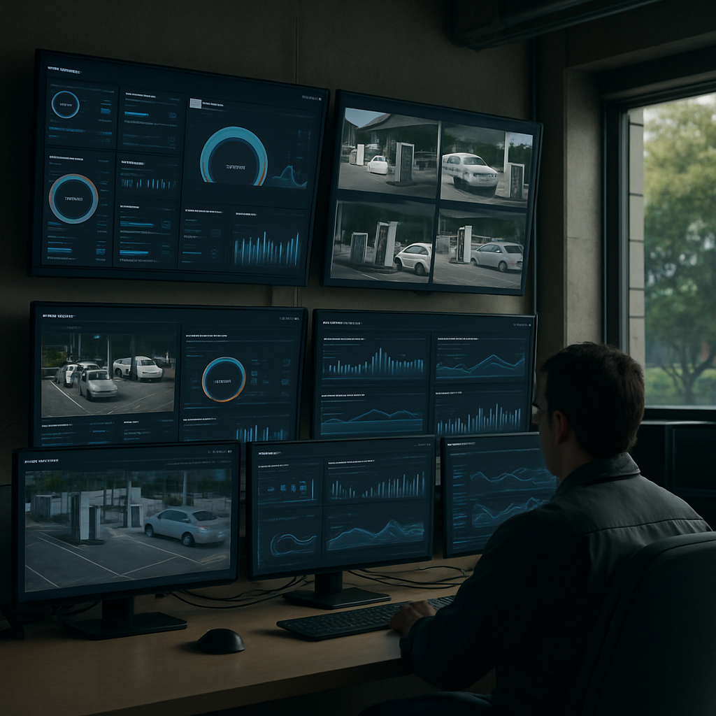 Dashboard de gestão recarga frota elétrica empresa integrado ao ERP mostrando custos por veículo