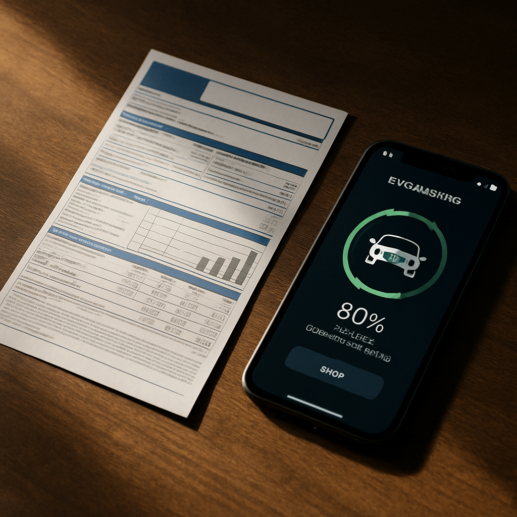 Infográfico comparando tarifa, consumo e perfil de uso no valor mensal carregamento carro elétrico