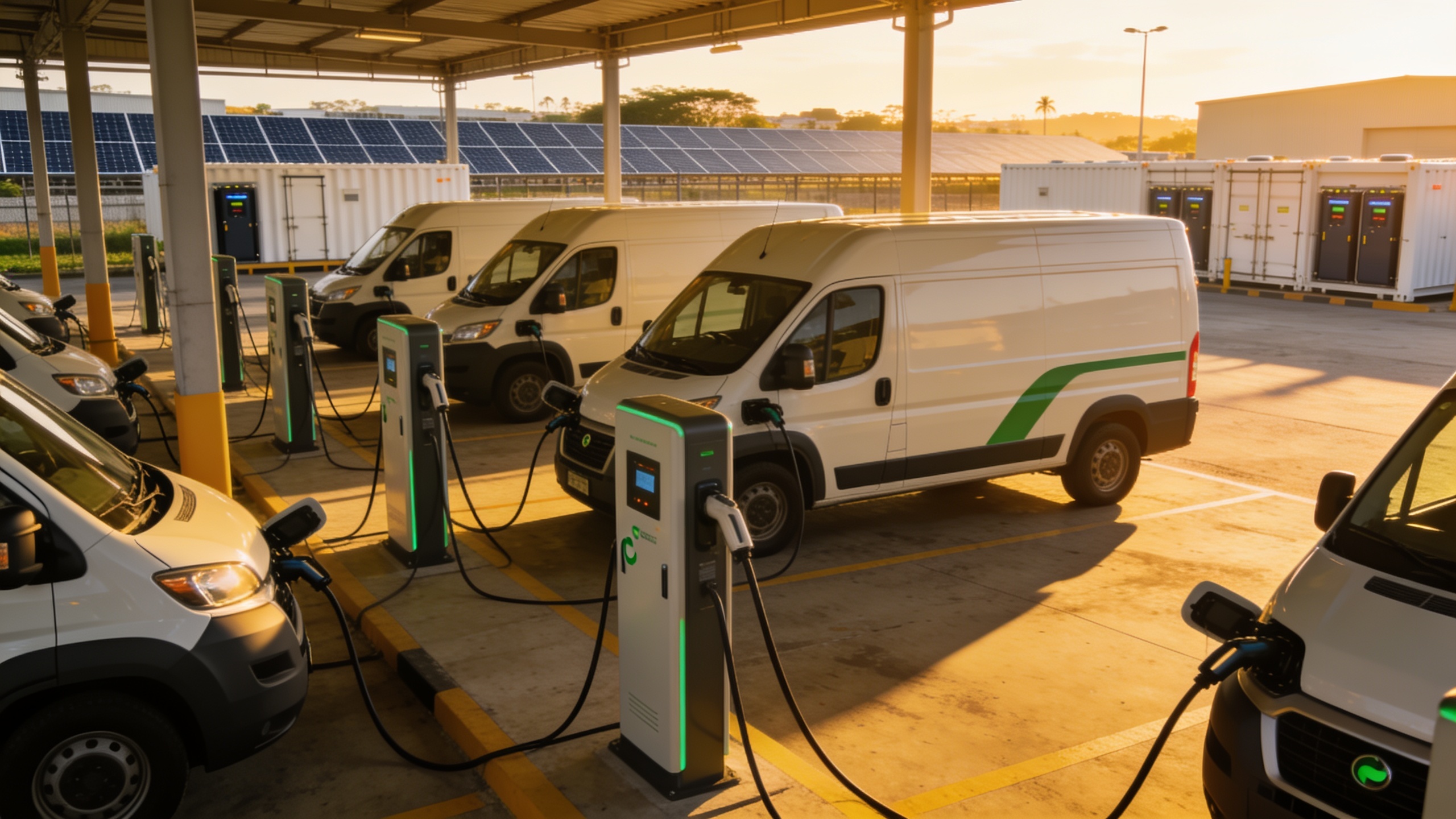 E se a planta também tiver frota elétrica? Integrando eletropostos ao mesmo sistema